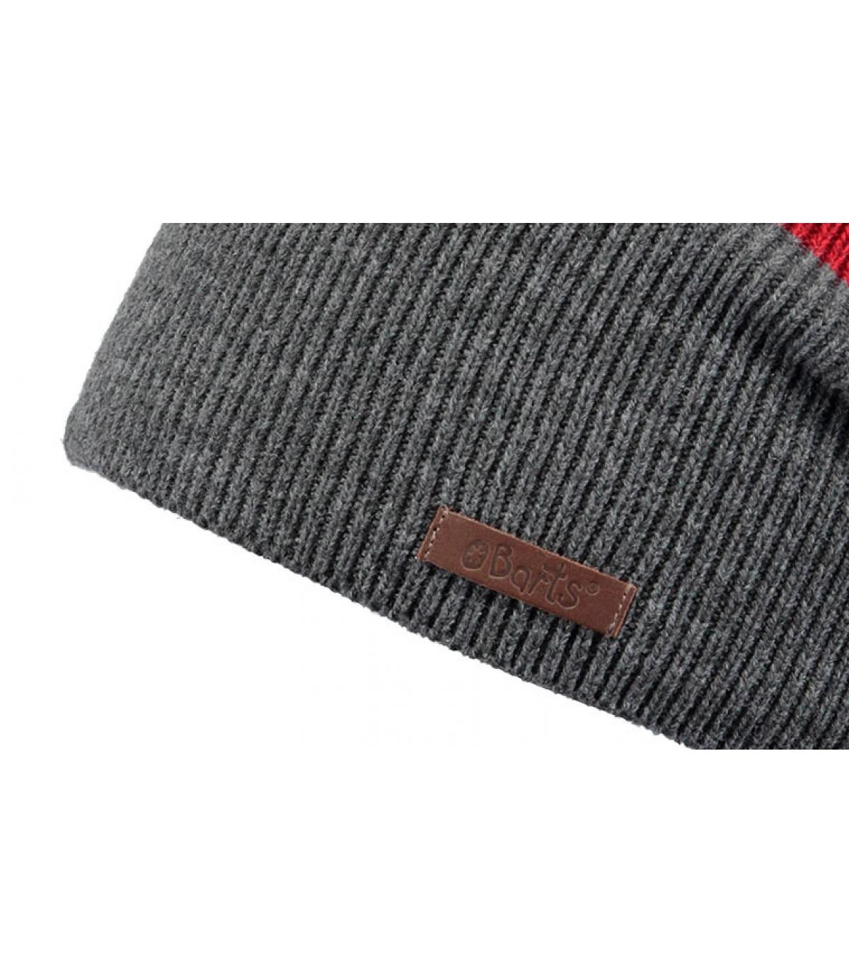 child beanie grey blue red